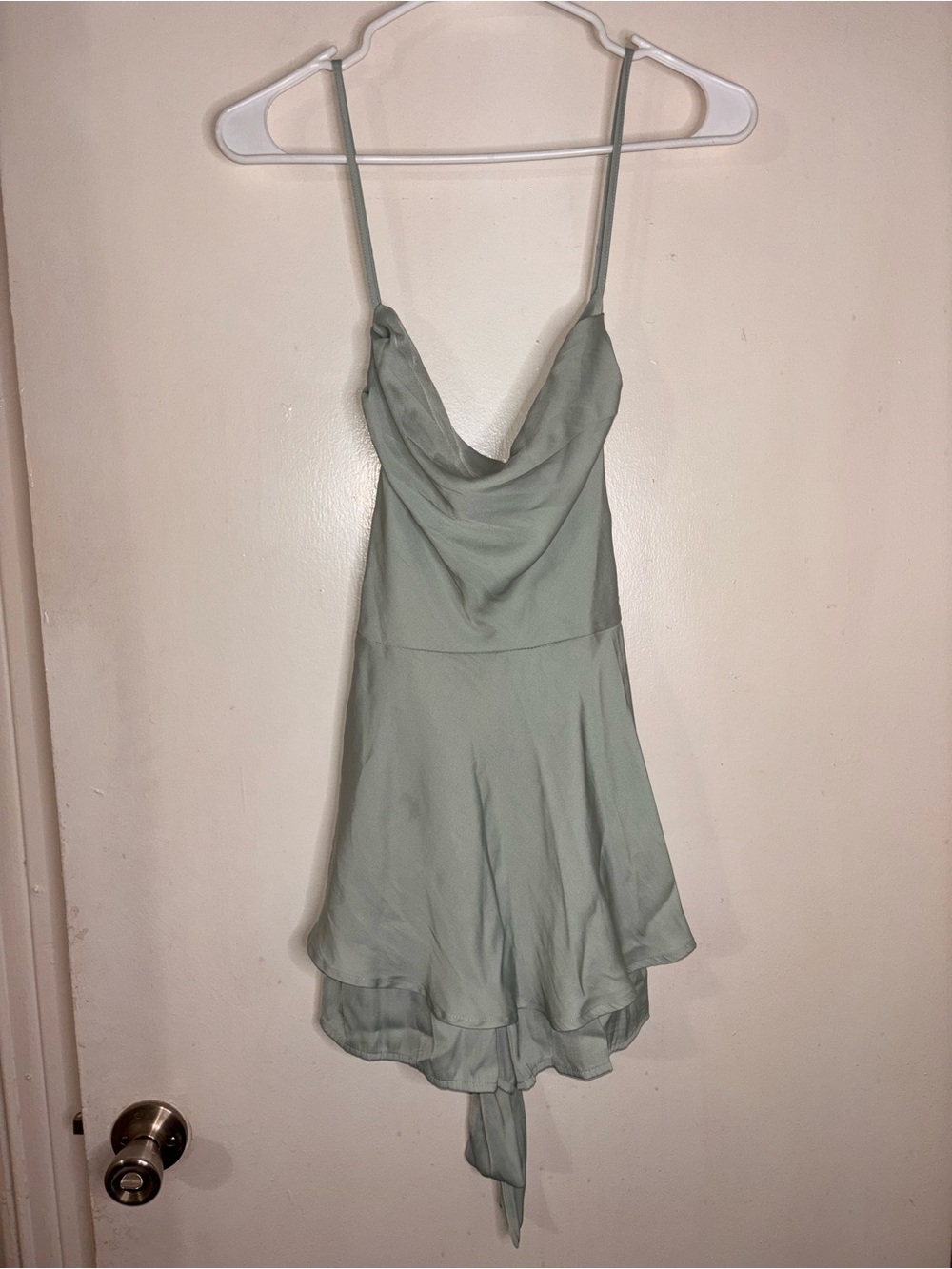 Altar'd State Sage Green Draped Cowl Slip Dress